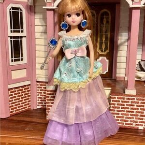 Licca Chan Doll with vintage and Gown